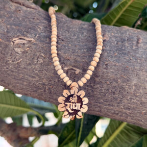 Shri Radha Naam Flower Tusli Locket mala